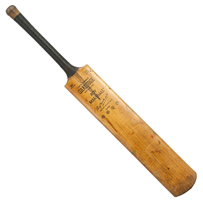 Vintage Cricket Bat by Gradidge, London in Willow at 1stDibs