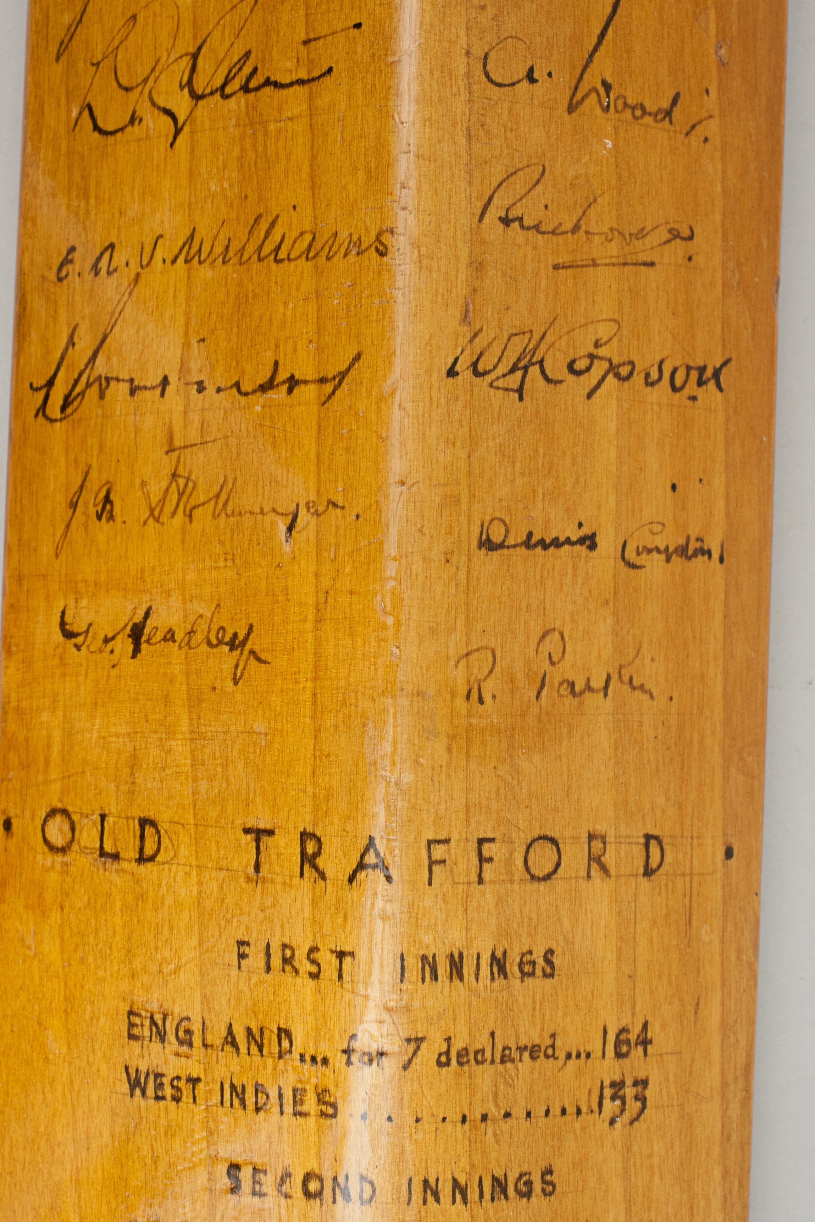 Vintage Cricket Bat Signed by 1939 West Indies v England Cricket Teams 1