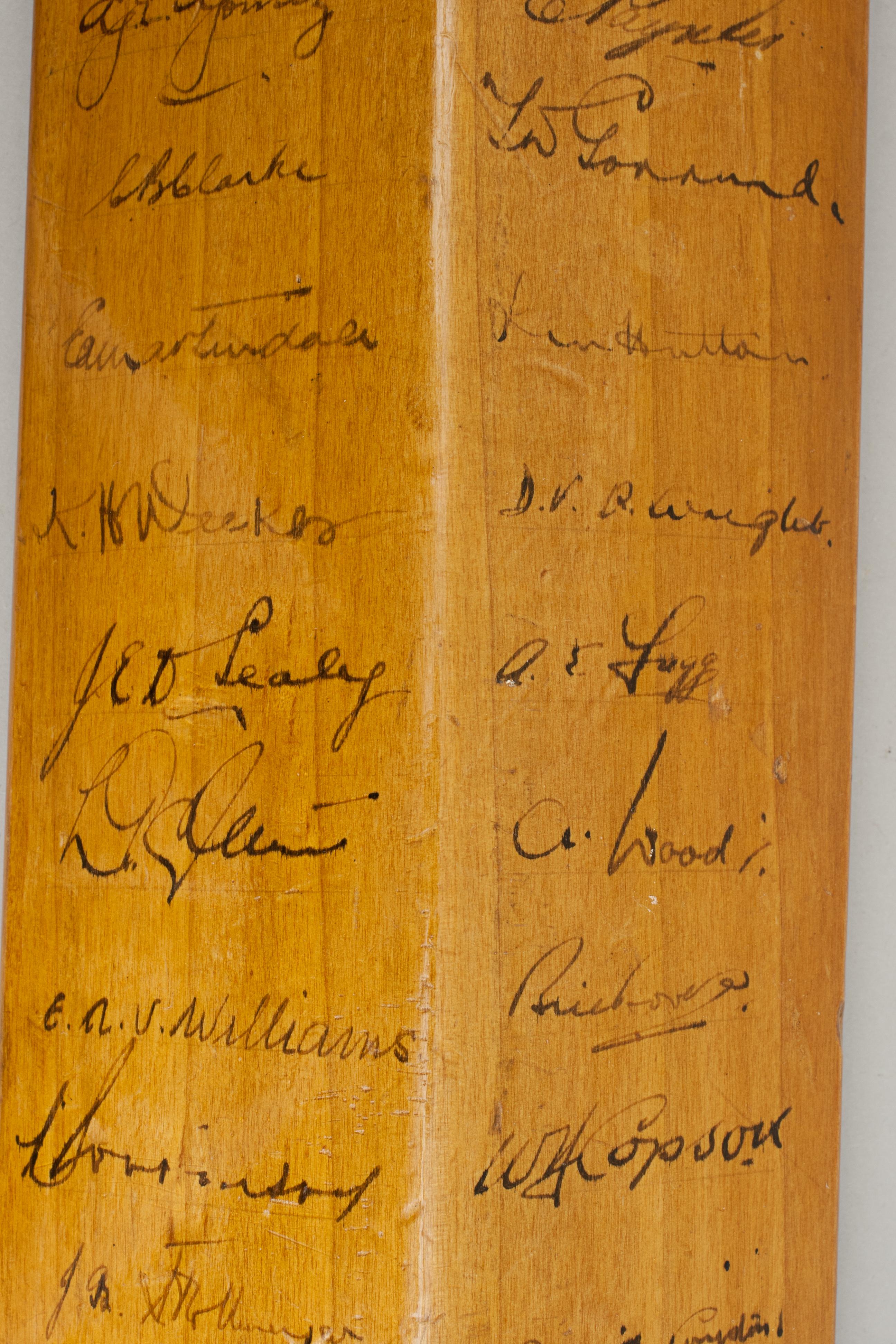 Willow Vintage Cricket Bat Signed by 1939 West Indies v England Cricket Teams