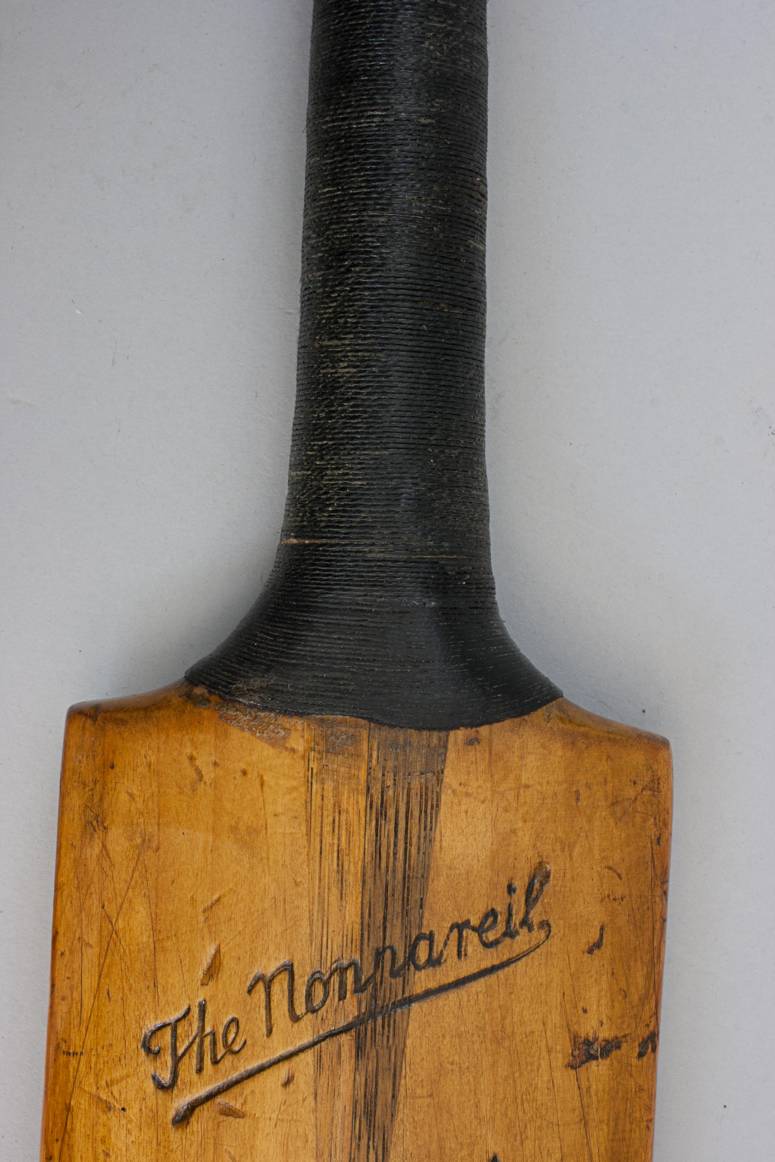 Vintage Cricket Bat, The Nonpareil  For Sale 1