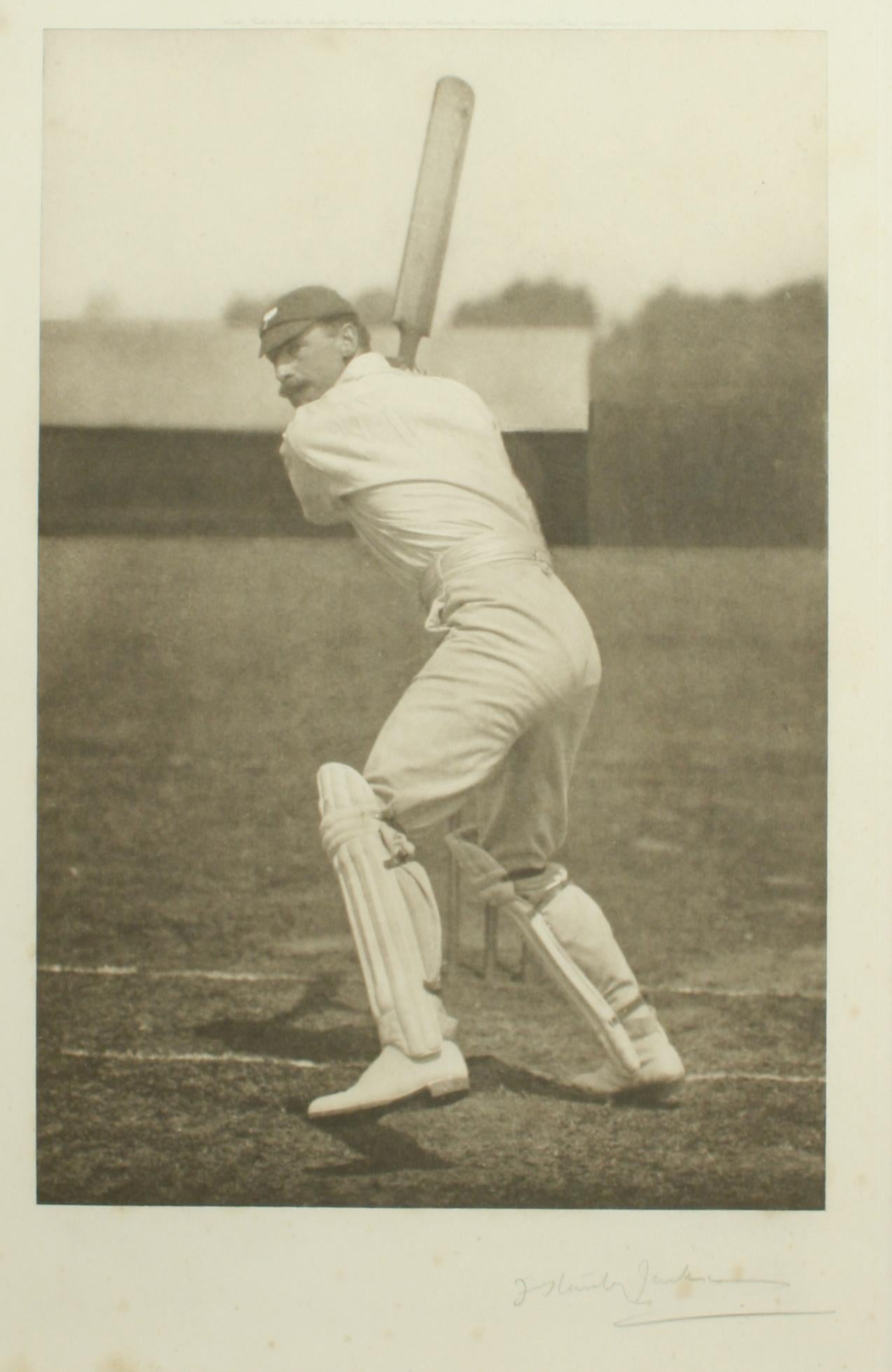 Vintage Cricket Print of F. S Jackson by George Beldam In Good Condition For Sale In Oxfordshire, GB