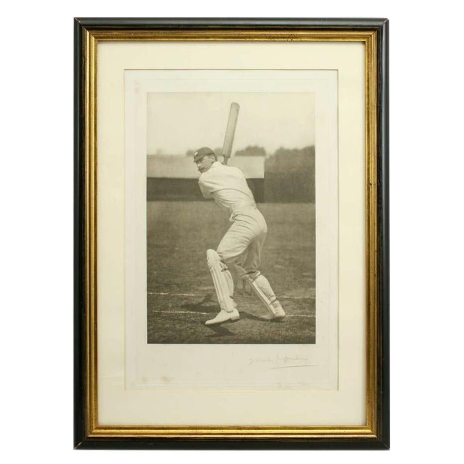 Vintage Cricket Print of F. S Jackson by George Beldam For Sale
