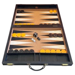 Vintage Crisloid “Royal Brand” Oversized Bakelite Backgammon Set in Attache Case