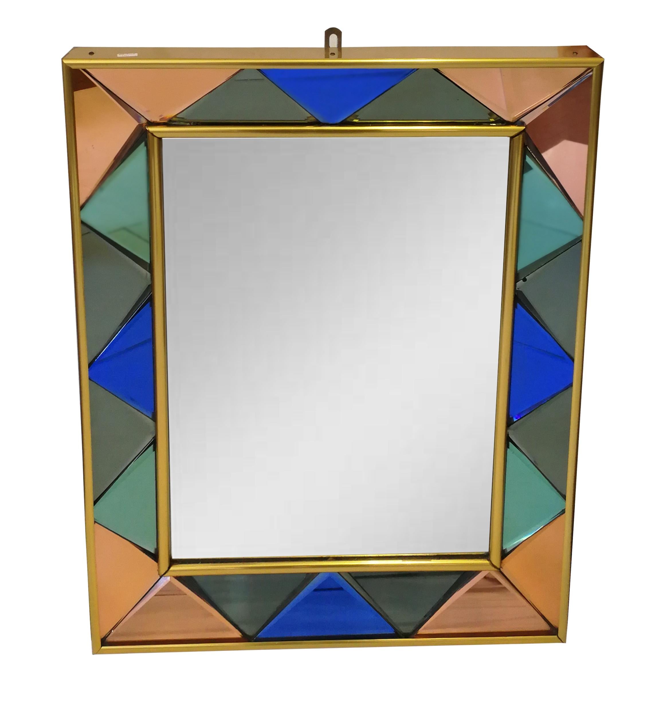 Vintage Cristal Art Mirror, 1960s In Good Condition In Roma, IT