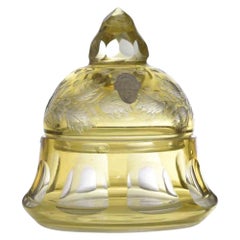Vintage Cristal Bonbondose, 1970er Jahre