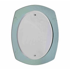 Vintage Cristal Wall Mirror Italian Production, 1960s
