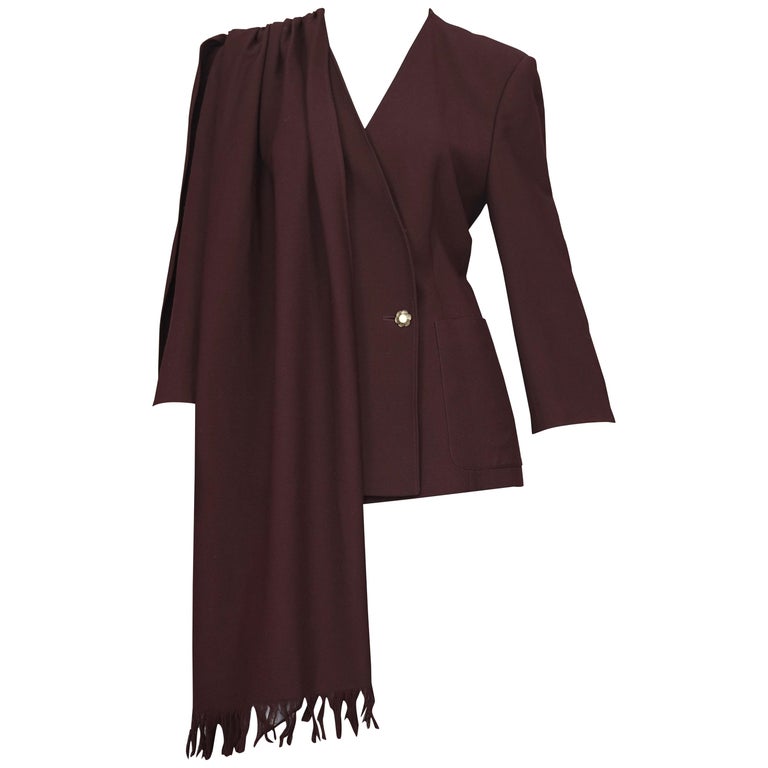 Vintage CRISTIAN LACROIX Shoulder Shawl Wrap Blazer Jacket For Sale at  1stDibs