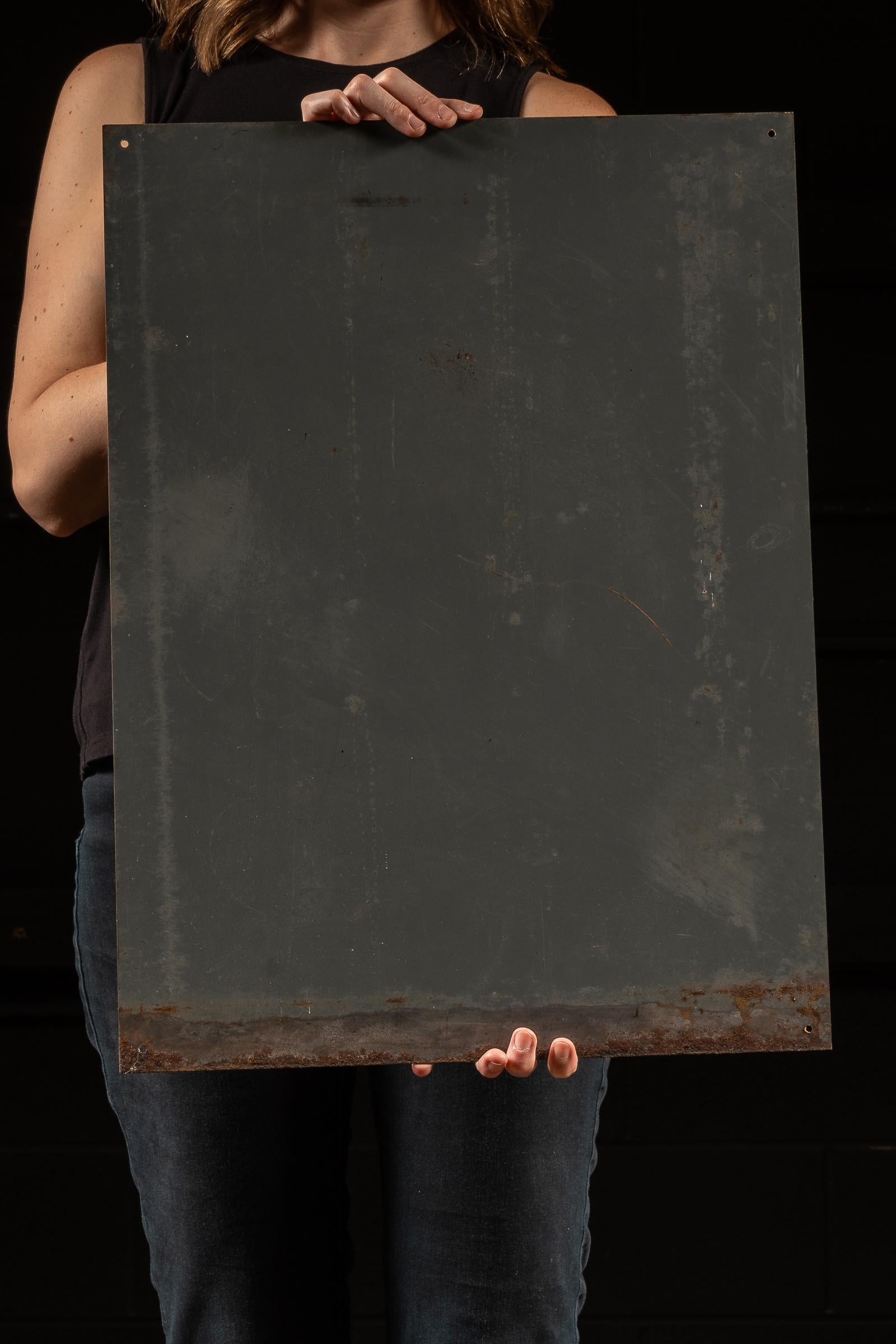Vintage Critic Quality Feeds Heavy Metal Litho Werbeschild (20. Jahrhundert) im Angebot