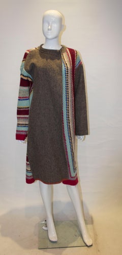 Vintage Crochet and Wool Long Jacket