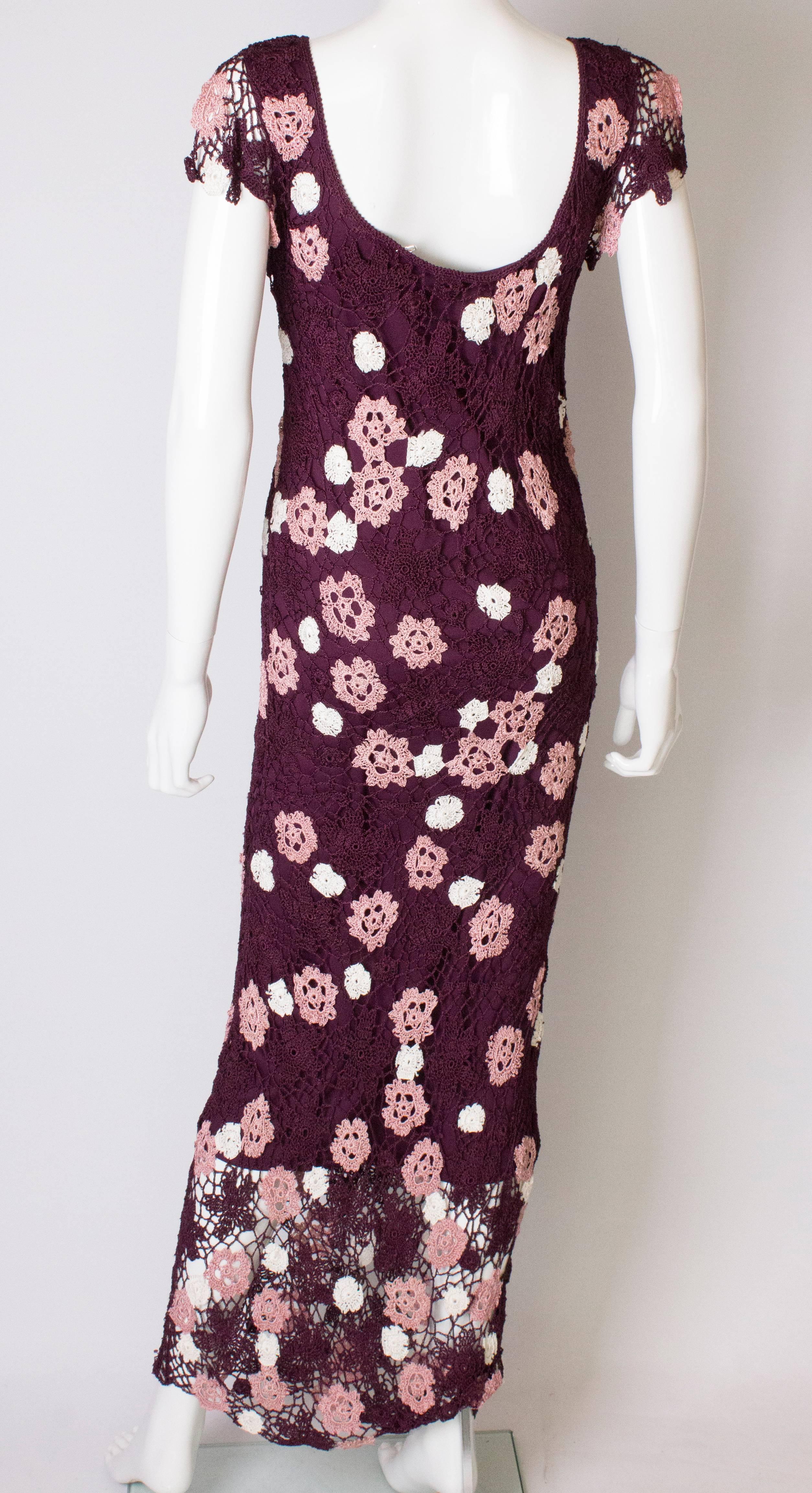Vintage Crochet Bias Cut Long Dress 2