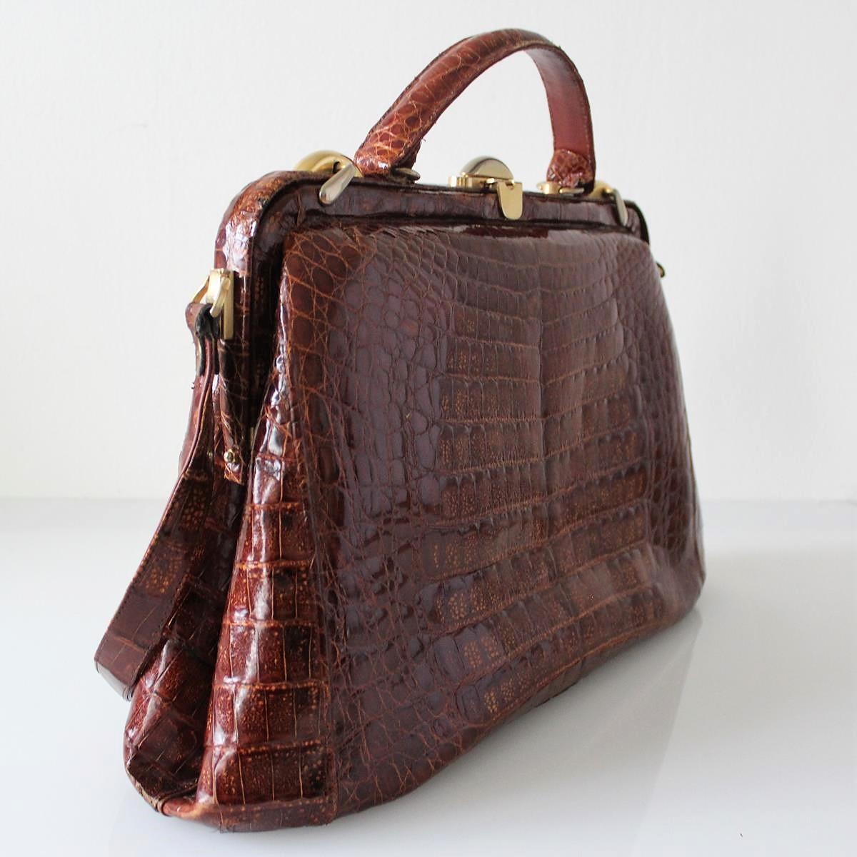 vintage crocodile bag