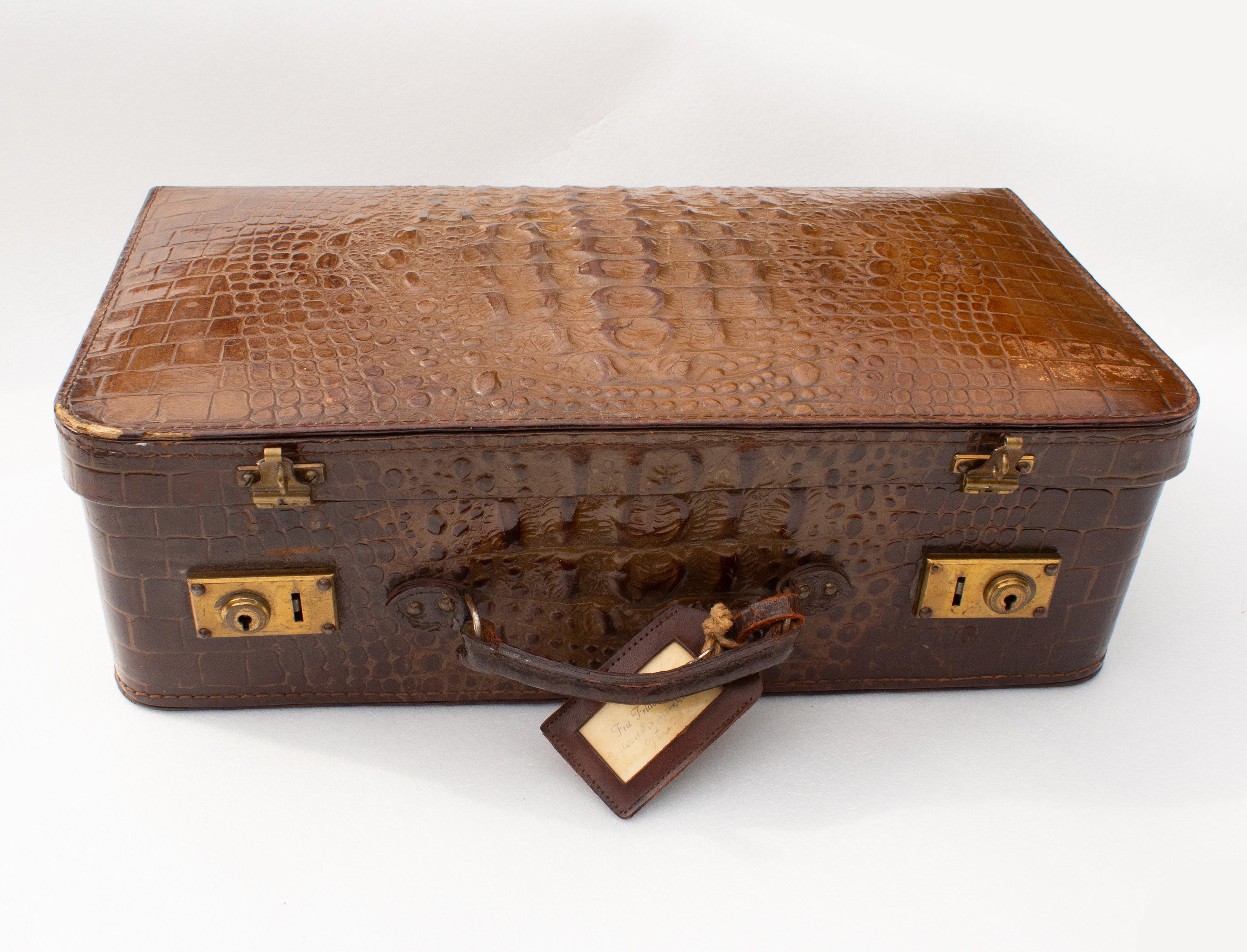 Crocodile suitcase prices deals