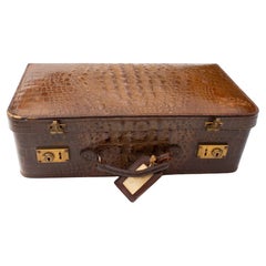 Vintage Hornback-Anzug aus Krokodilleder, Aufbewahrungsbeutel, hergestellt in England