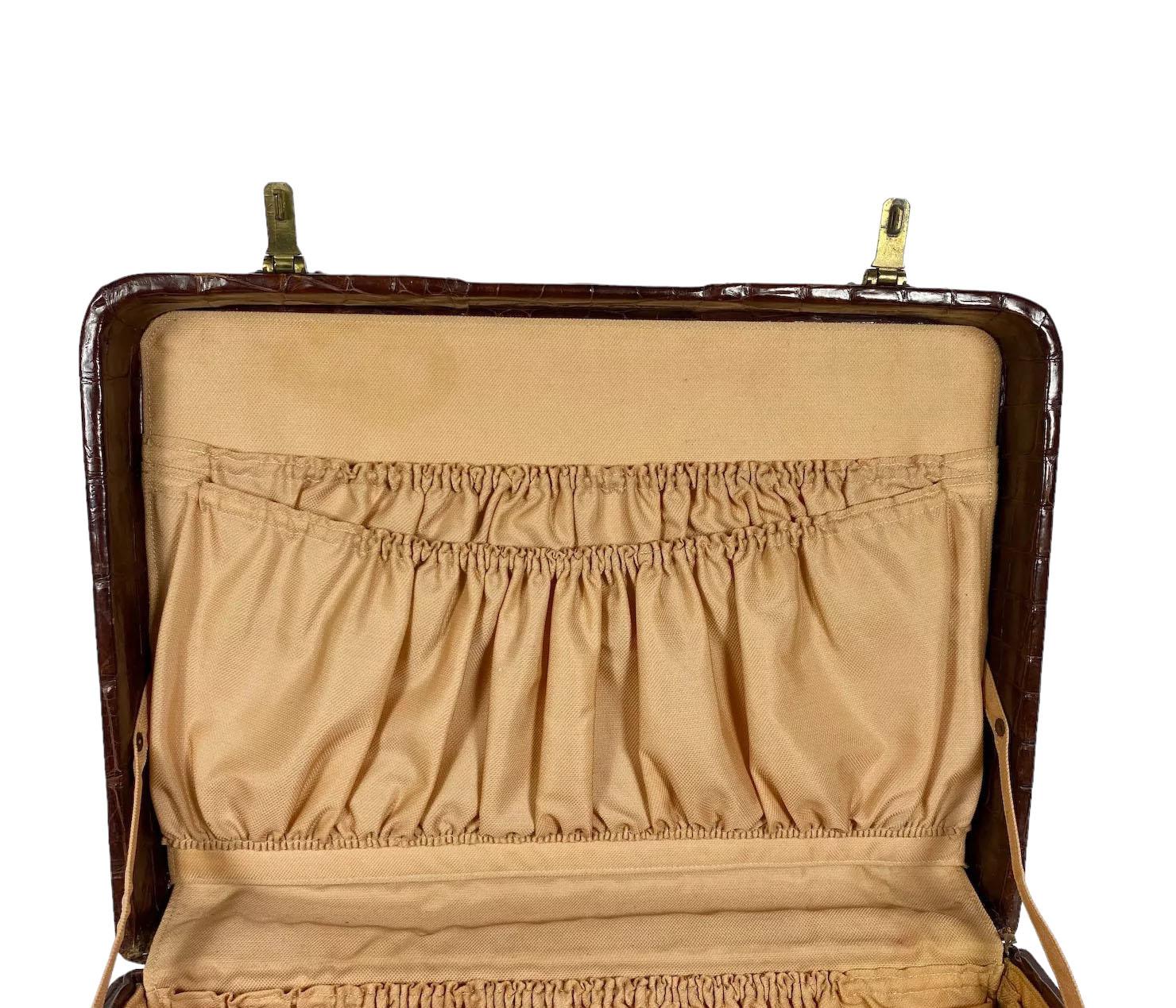 20th Century Vintage Crocodile Suitcase by Hartmann For Sale