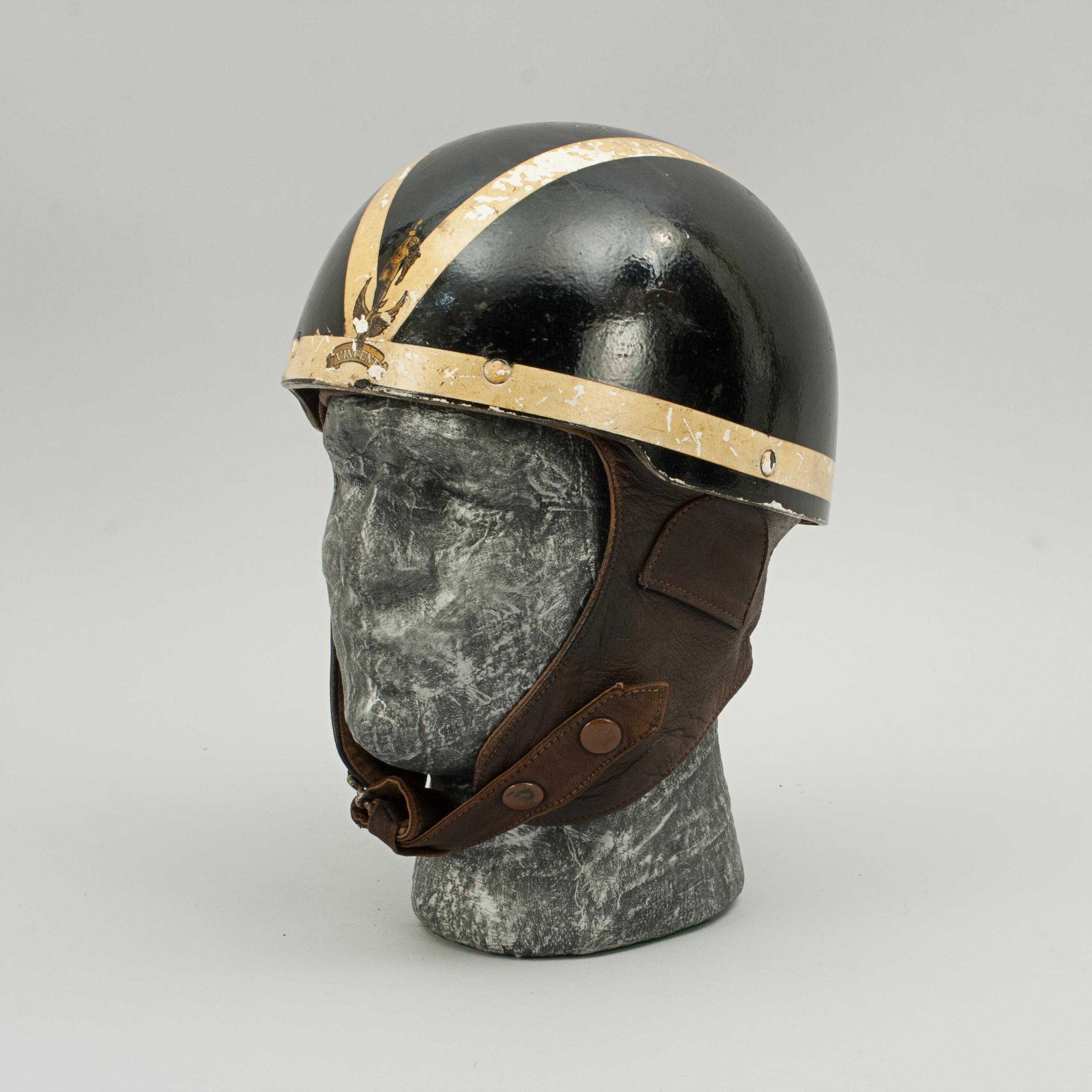 antique motorcycle helmet