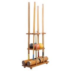 Set de Croquet Vintage sur Stand