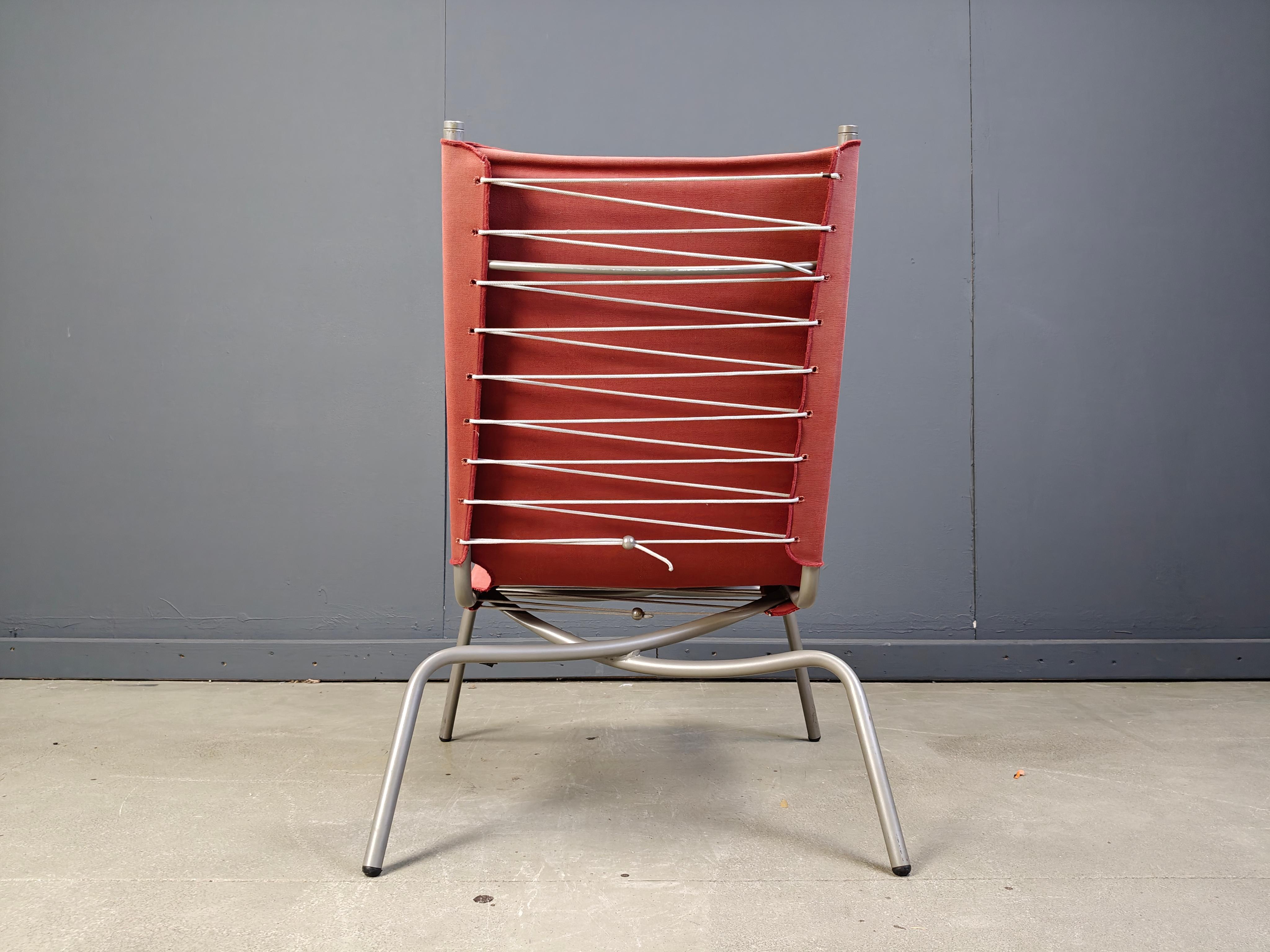 Tumbona vintage con patas cruzadas de Fabiaan Van Severen, años 90 Belga en venta