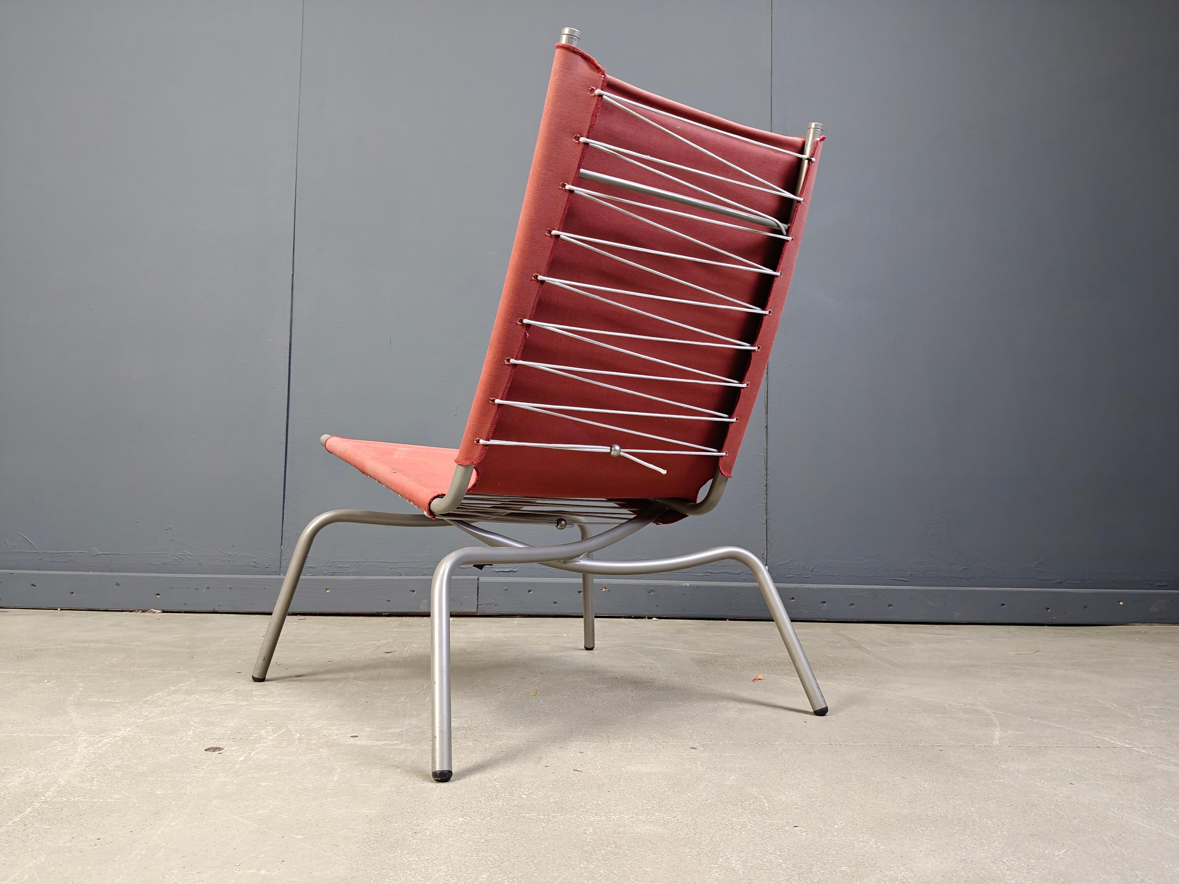 Tumbona vintage con patas cruzadas de Fabiaan Van Severen, años 90 en Bueno estado para la venta en Leuven, Vlaams Gewest