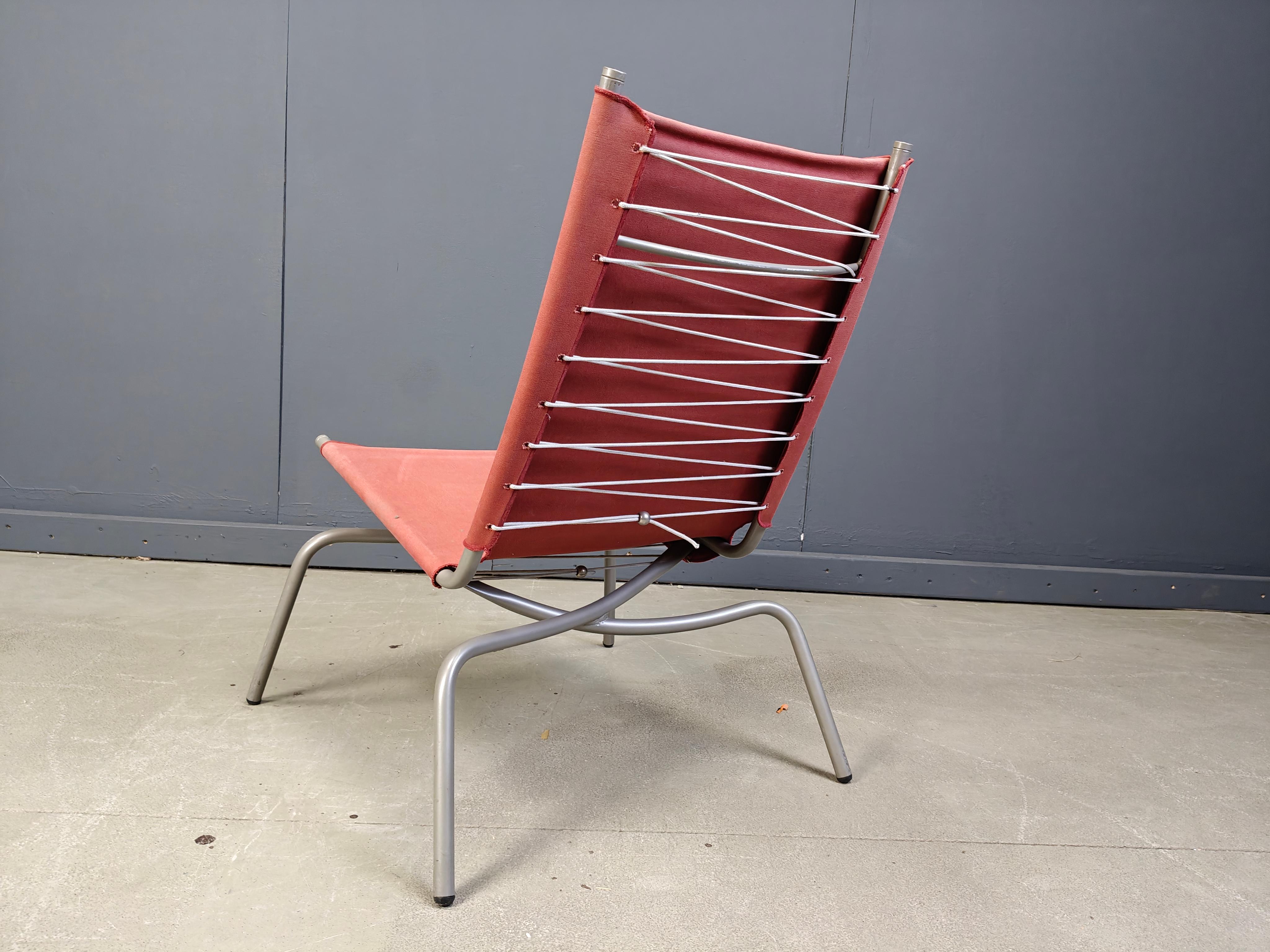 Tumbona vintage con patas cruzadas de Fabiaan Van Severen, años 90 finales del siglo XX en venta