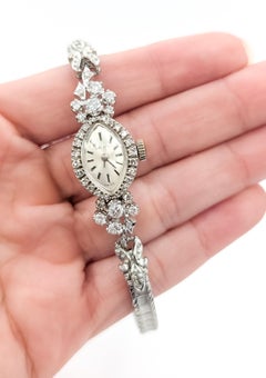 Vintage Croton Diamond Accent Watch in 14k White Gold