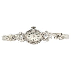 Vintage Croton Diamond Accent Watch in 14k White Gold