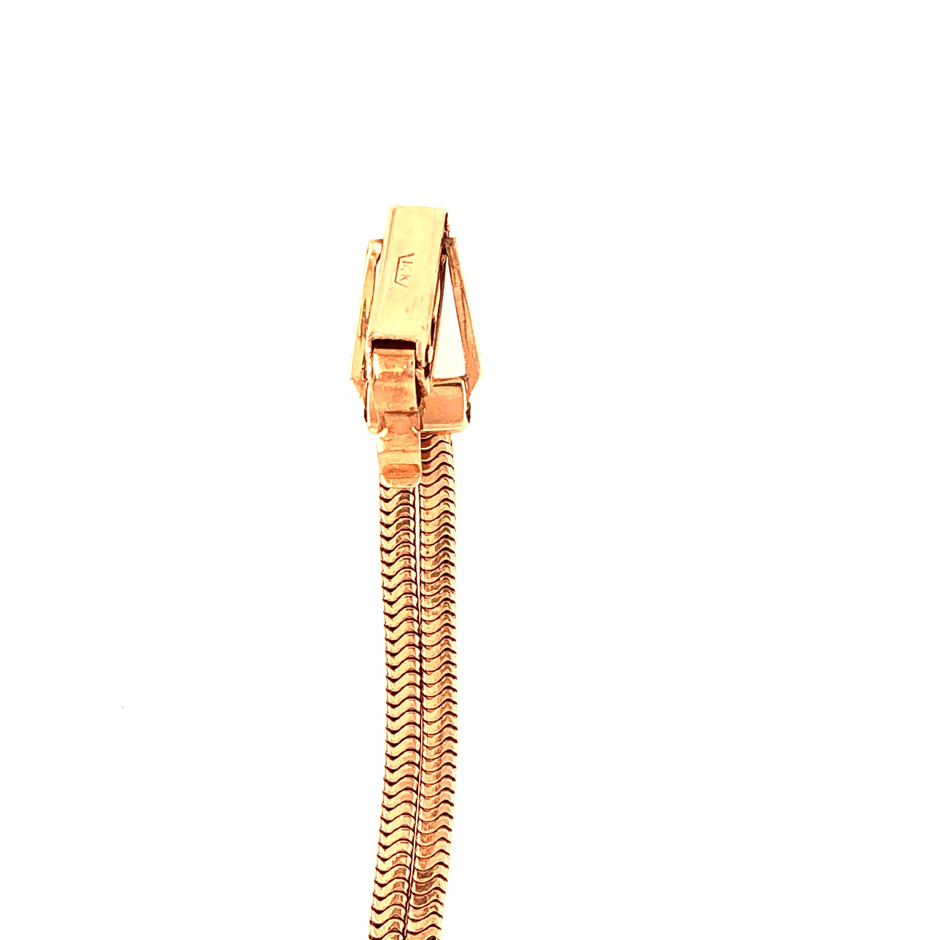 Vintage Croton Damen 14 Karat Gold Armbanduhr 9 Gesamtdiamanten für Damen oder Herren im Angebot