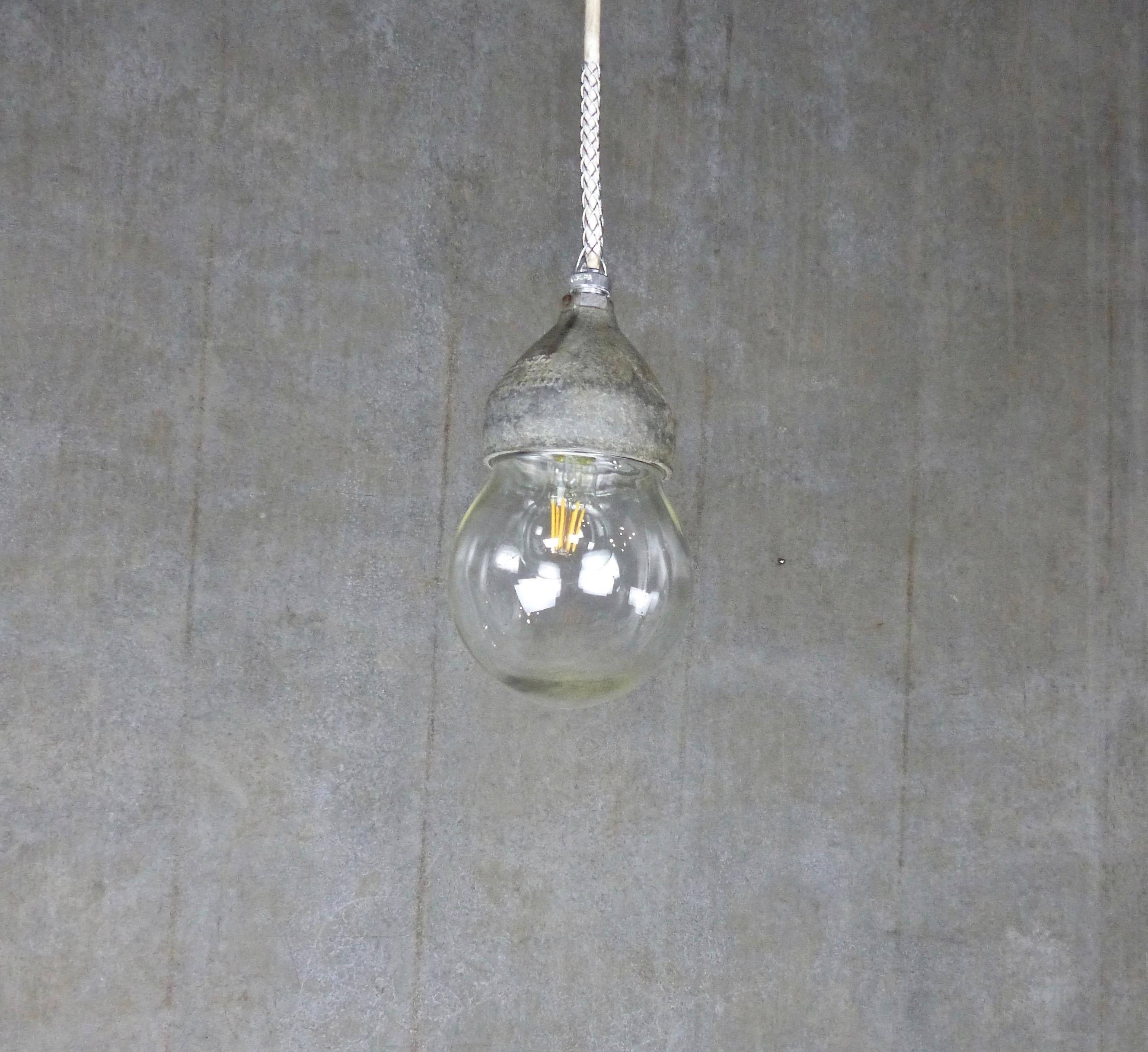 Vintage Crouse Hinds Industrial Pendant Lights In Good Condition In Surrey, BC