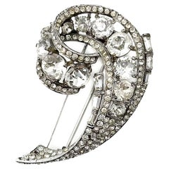 Vintage Crown Trifari Art Deco Alfred Philippe Brooch 1940s