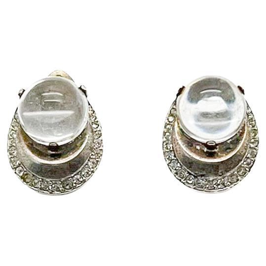 Vintage Crown Trifari by Alfred Philippe Jelly Belly Earrings 1940s For Sale