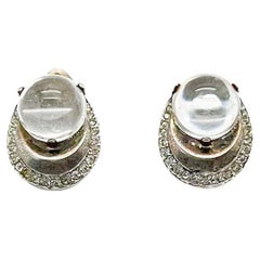 Vintage Crown Trifari by Alfred Philippe Jelly Belly Earrings 1940s