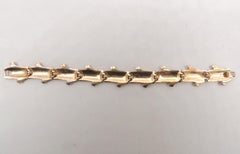 Vintage Crown Trifari Golden Bark Ad Piece Bracelet 1955