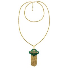 Vintage Crown Trifari Persian Garden Tassel Necklace 1960s