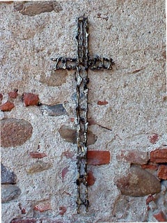 Vintage Crucifix Attilio Biancardi Sculpture in Iron, Italy, 1970