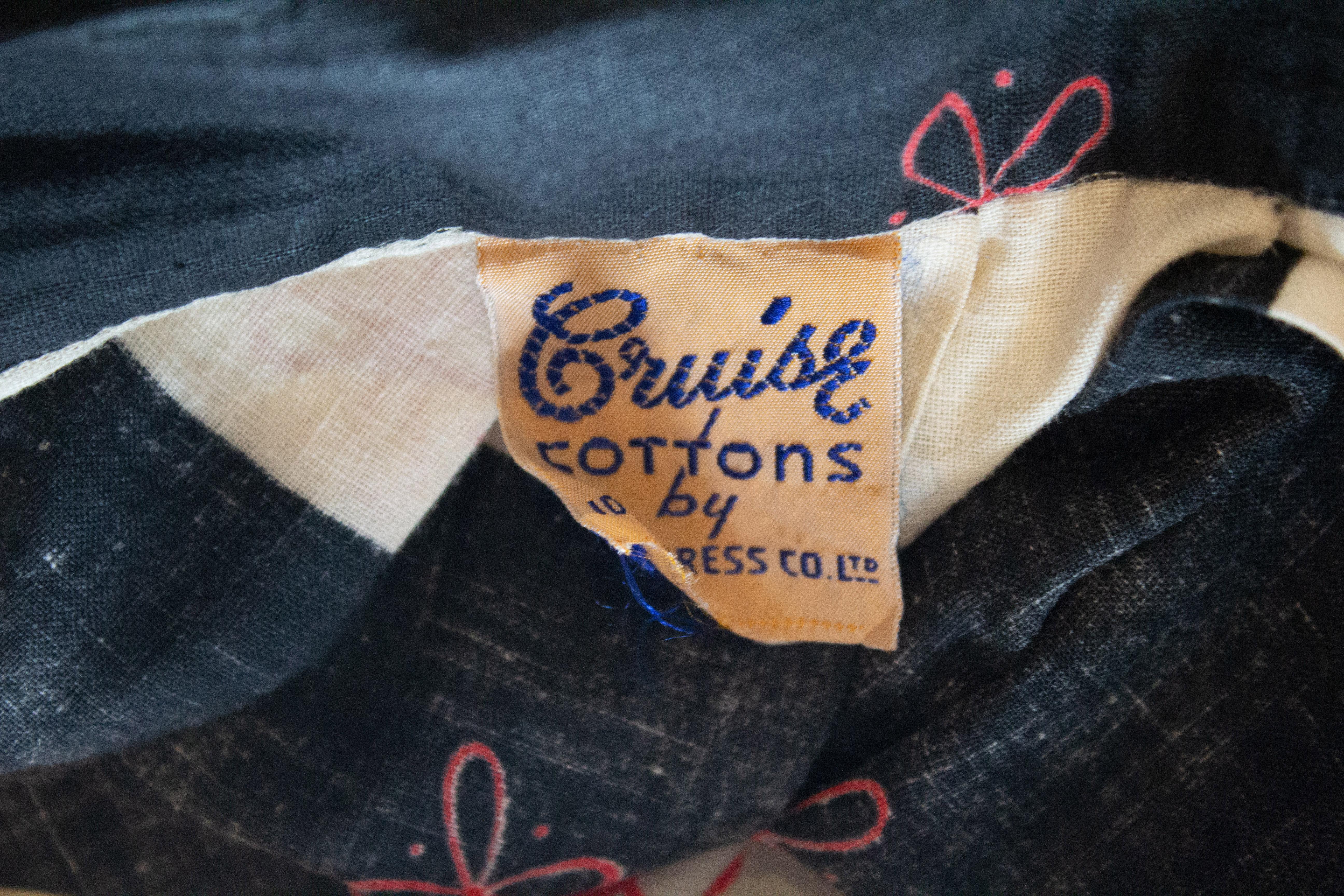 Gray Vintage Cruise Cotton Skirt
