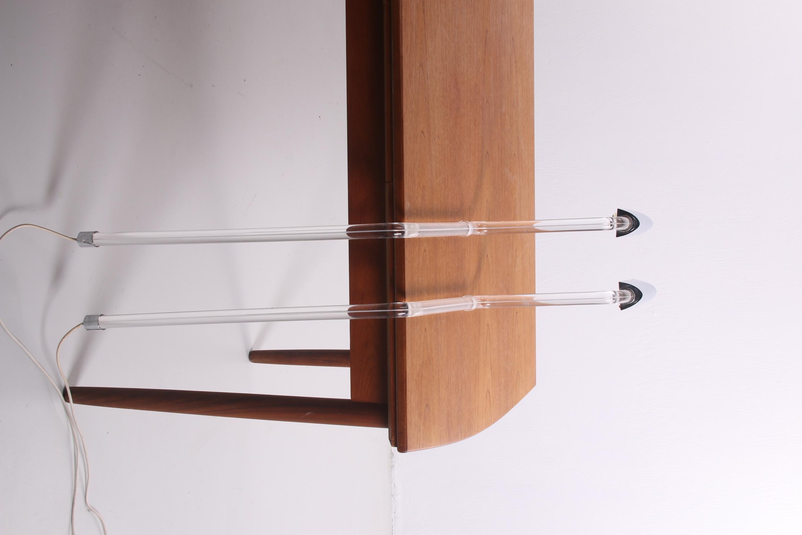 Plexiglass Vintage Design Desk Lamps by Peter Hamburger for Knoll International from the 19