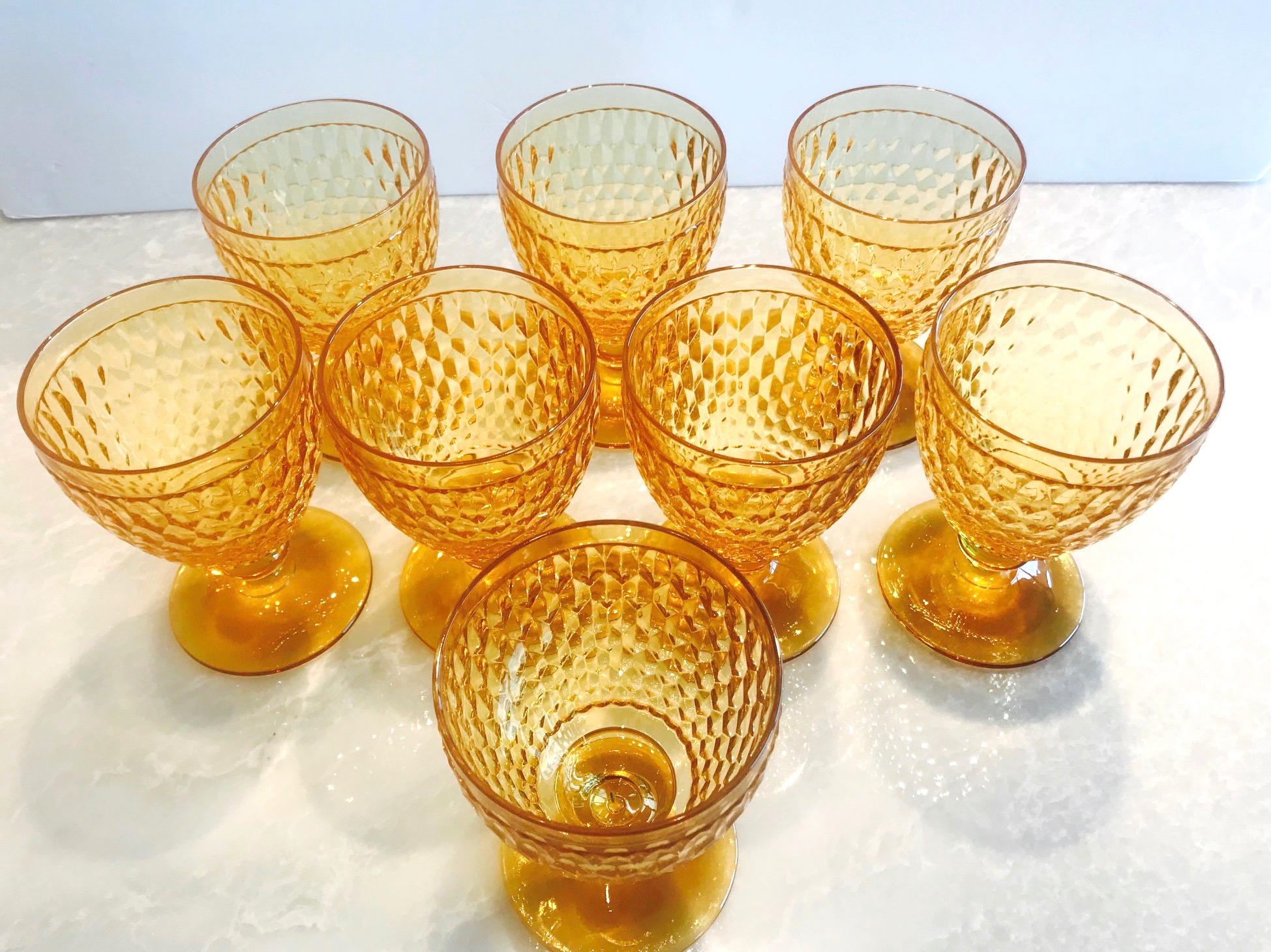 amber goblets vintage