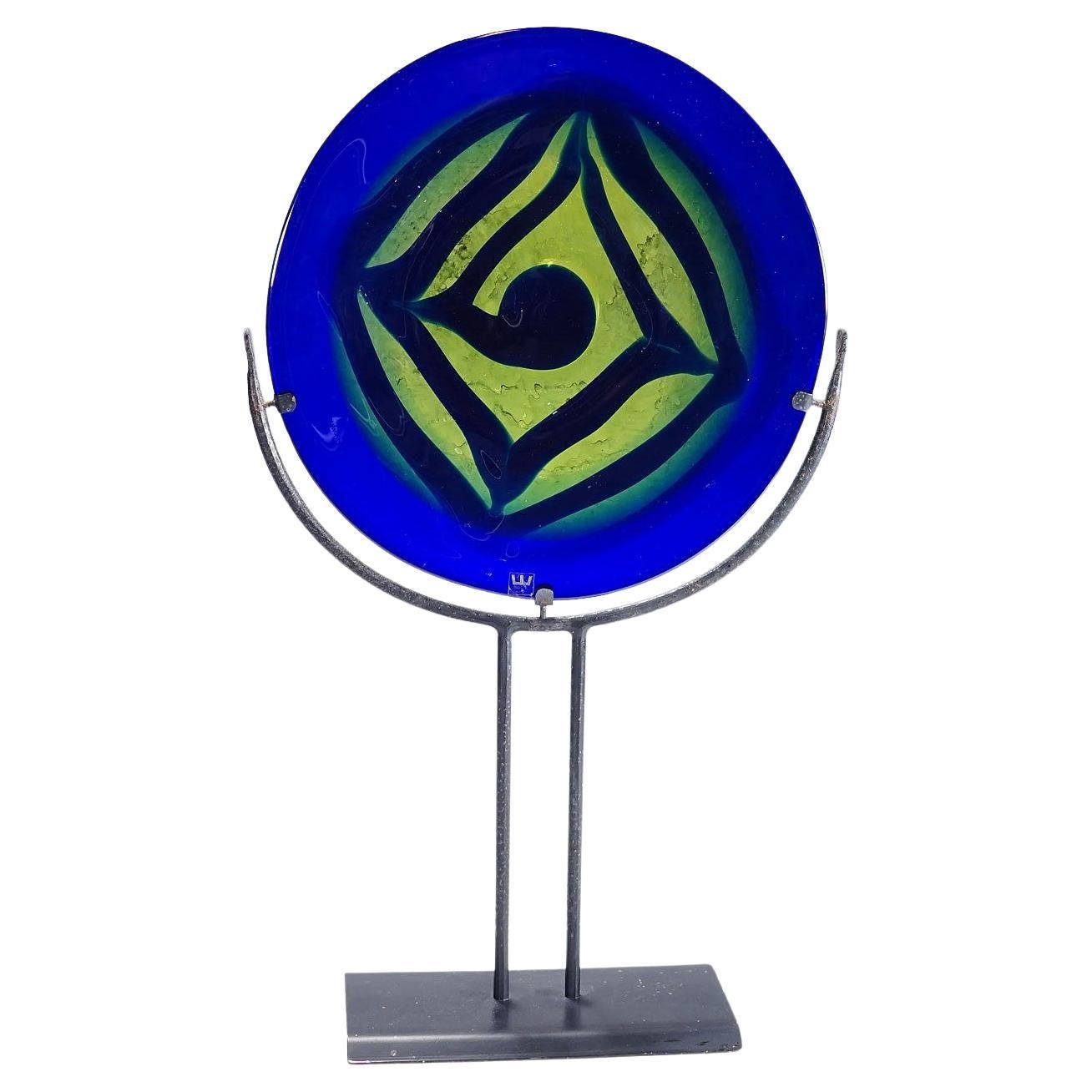 Vintage Crystal Art Glass Sculpture by Goeran Waerff for Kosta