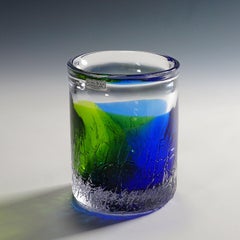 Vintage Crystal Art Glass Vase by Göran Wärff for Kosta, 1970s