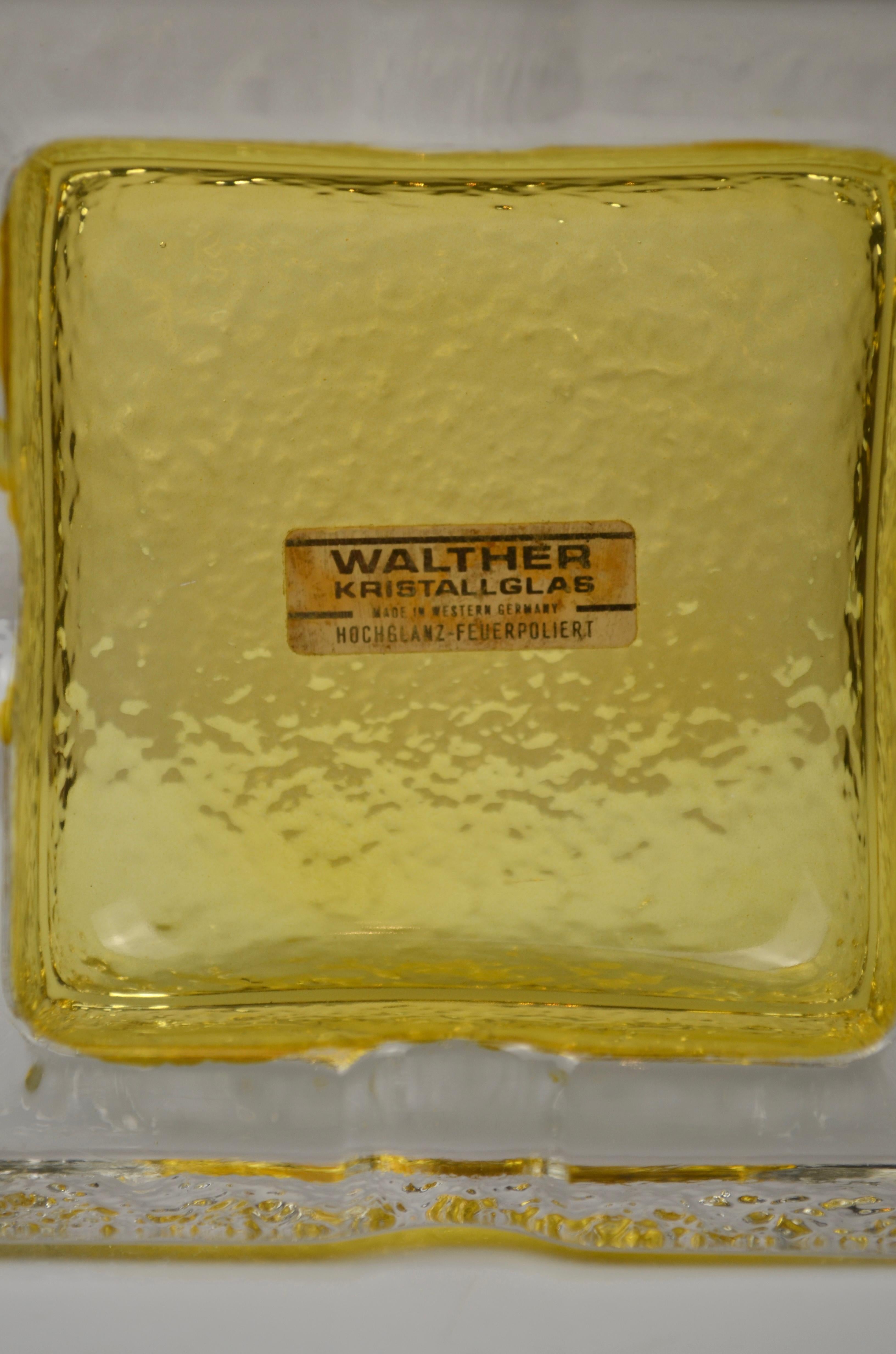 Vintage Crystal Aschenbecher von Walther Kristallglas, Deutschland, 1970er Jahre im Angebot 7