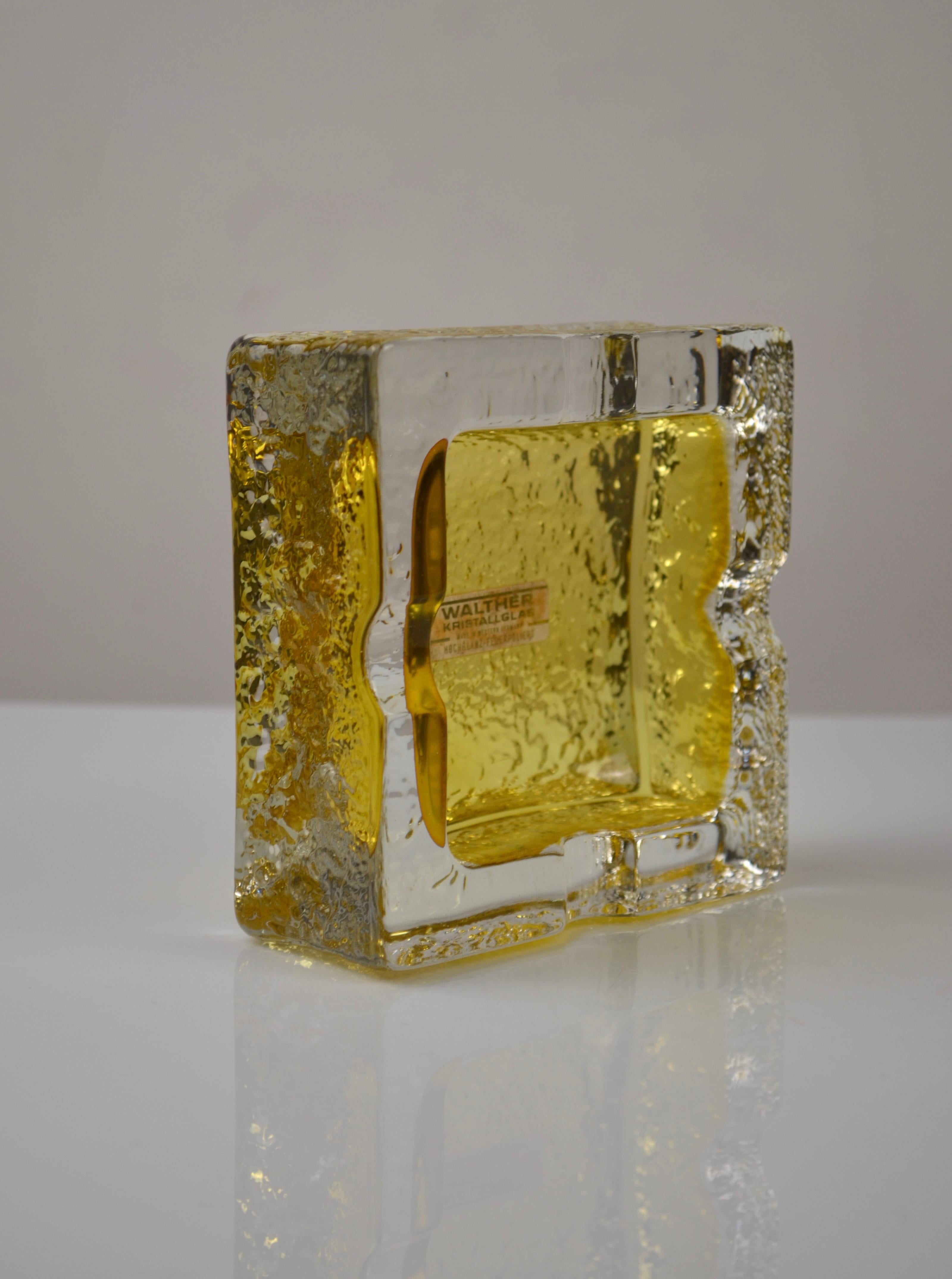 Vintage Crystal Aschenbecher von Walther Kristallglas, Deutschland, 1970er Jahre im Angebot 3