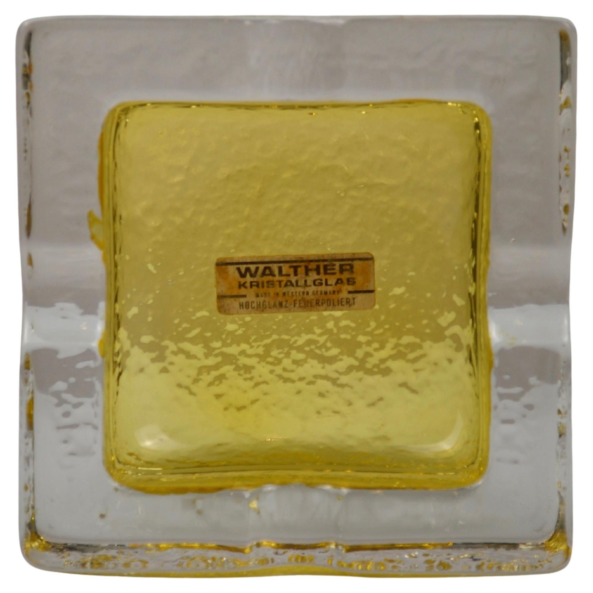 Vintage Crystal Aschenbecher von Walther Kristallglas, Deutschland, 1970er Jahre im Angebot