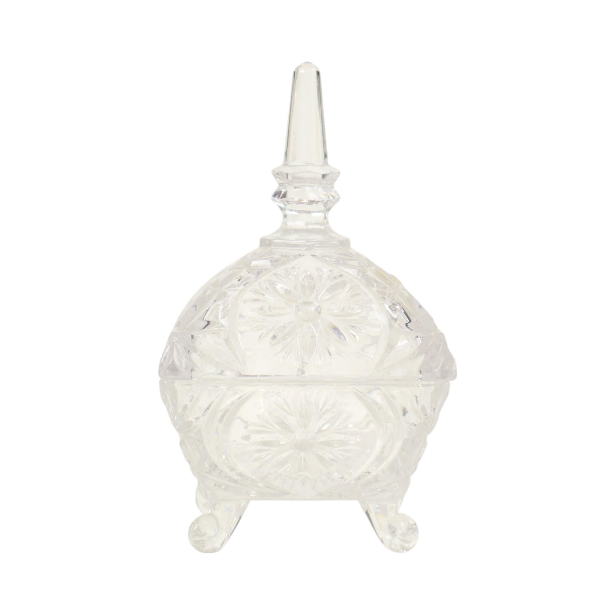 Vintage Crystal Bonbonniere Candy Dish West Germany For Sale 1