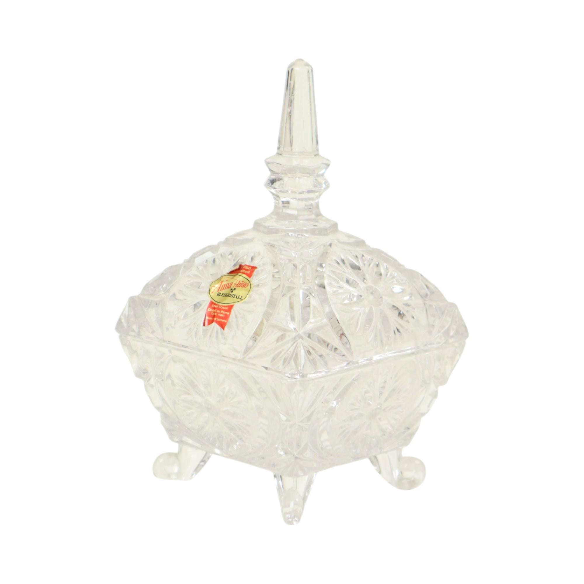 Vintage Crystal Bonbonniere Candy Dish West Germany For Sale 4