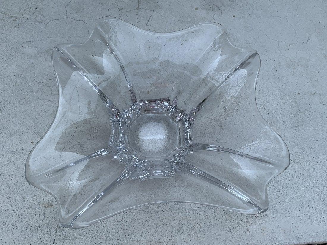 Vintage Crystal Bowl by Art Vannes France For Sale 1