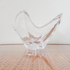 Vintage Crystal Bowl by Daum France, 1950's