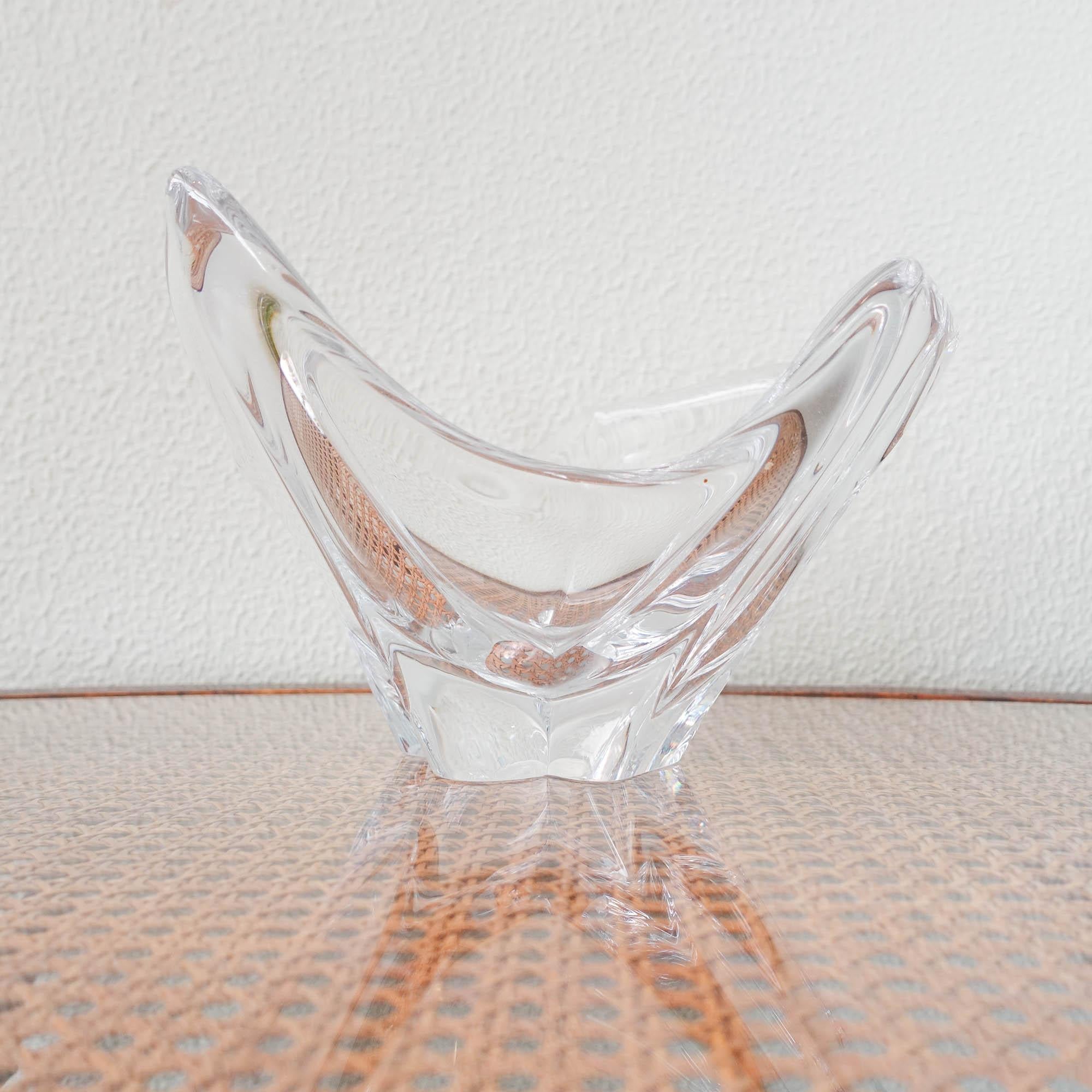 Mid-Century Modern Bol en cristal vintage de Daum France, années 1950 en vente