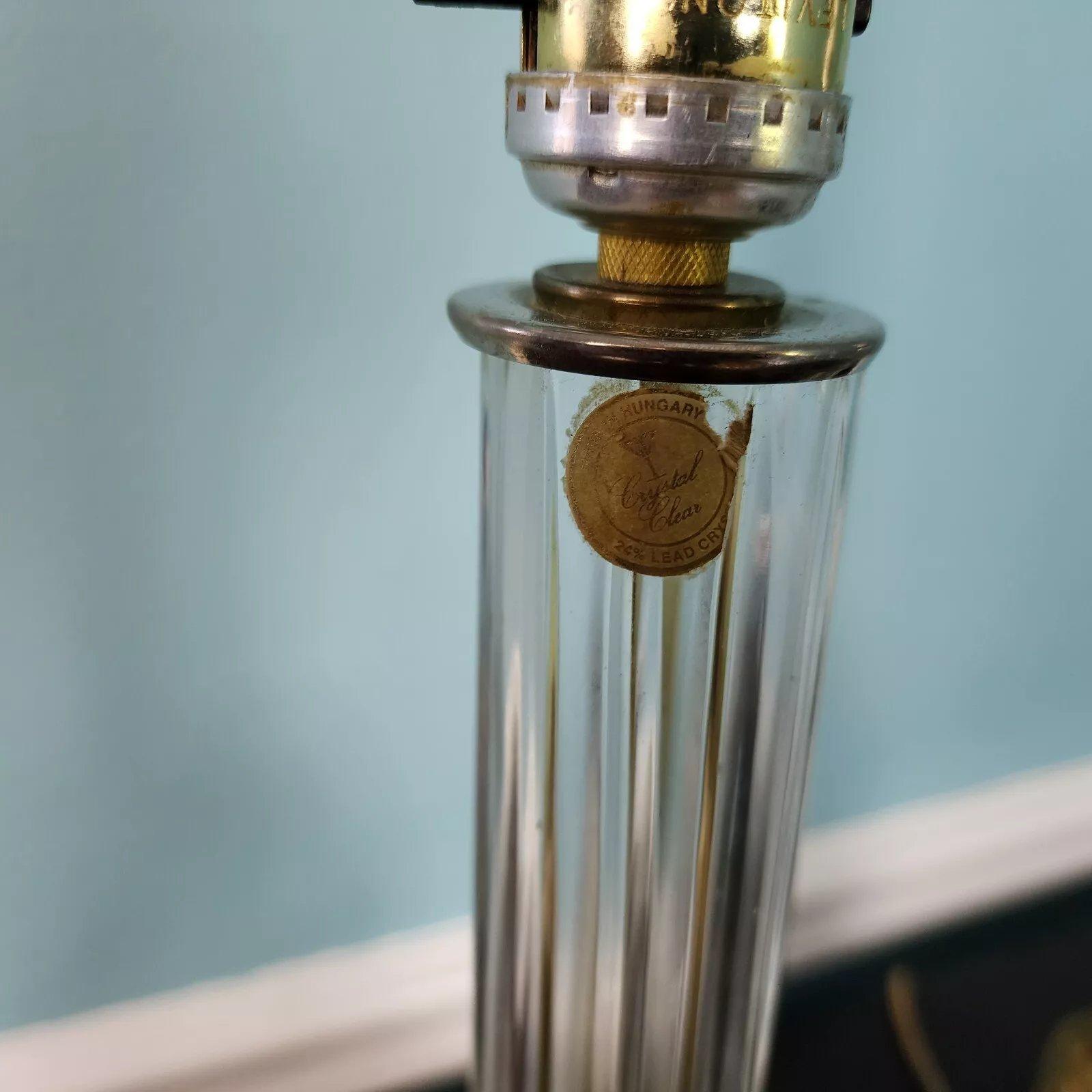 Vintage Kristall Messing Elefant Tischlampen Paar im Angebot 6