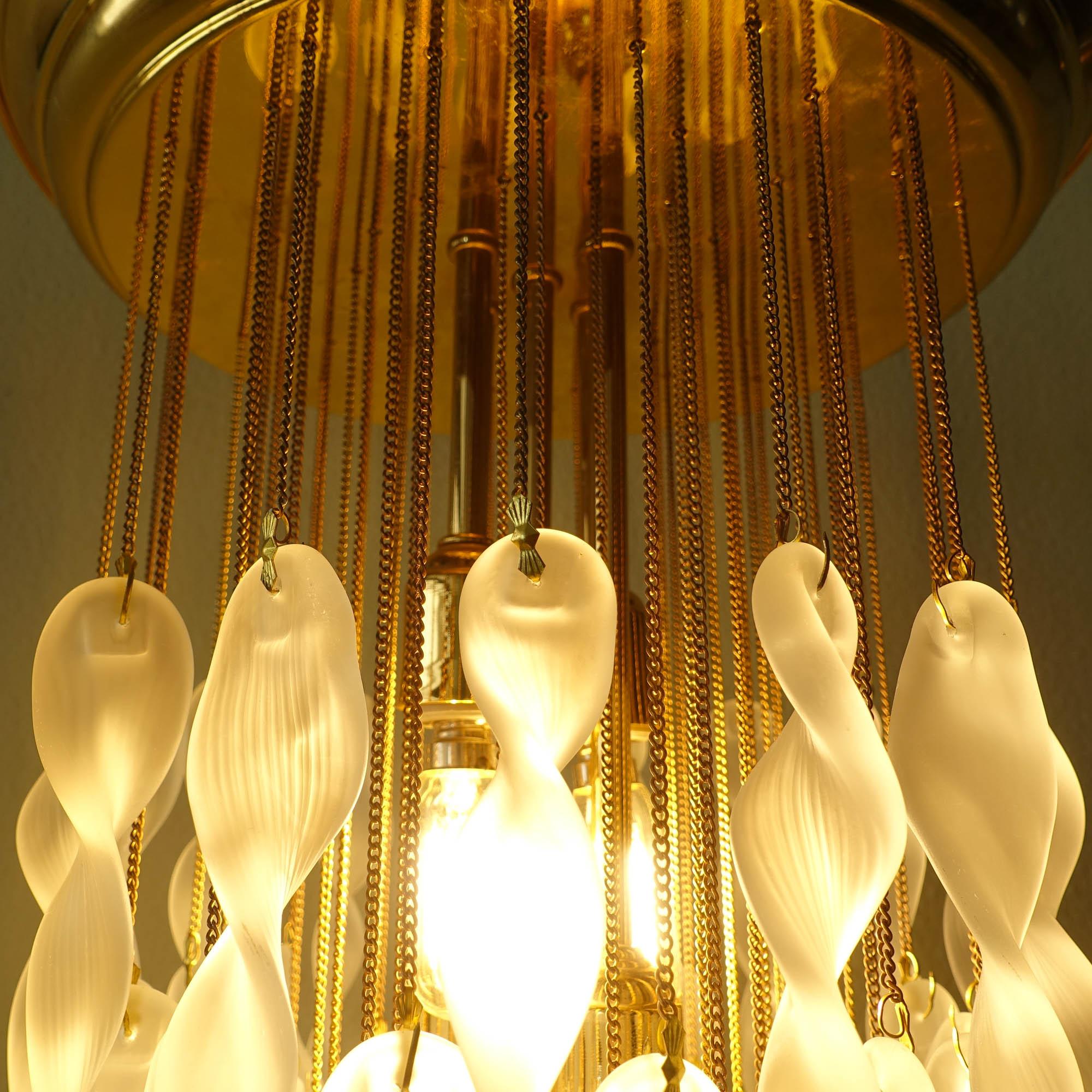 Vintage Crystal Cascading Chandelier by Paolo Venini for Venini, 1970s For Sale 2