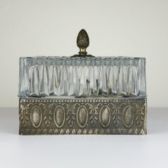 Vintage crystal ceiling lamp, Italy 1960s