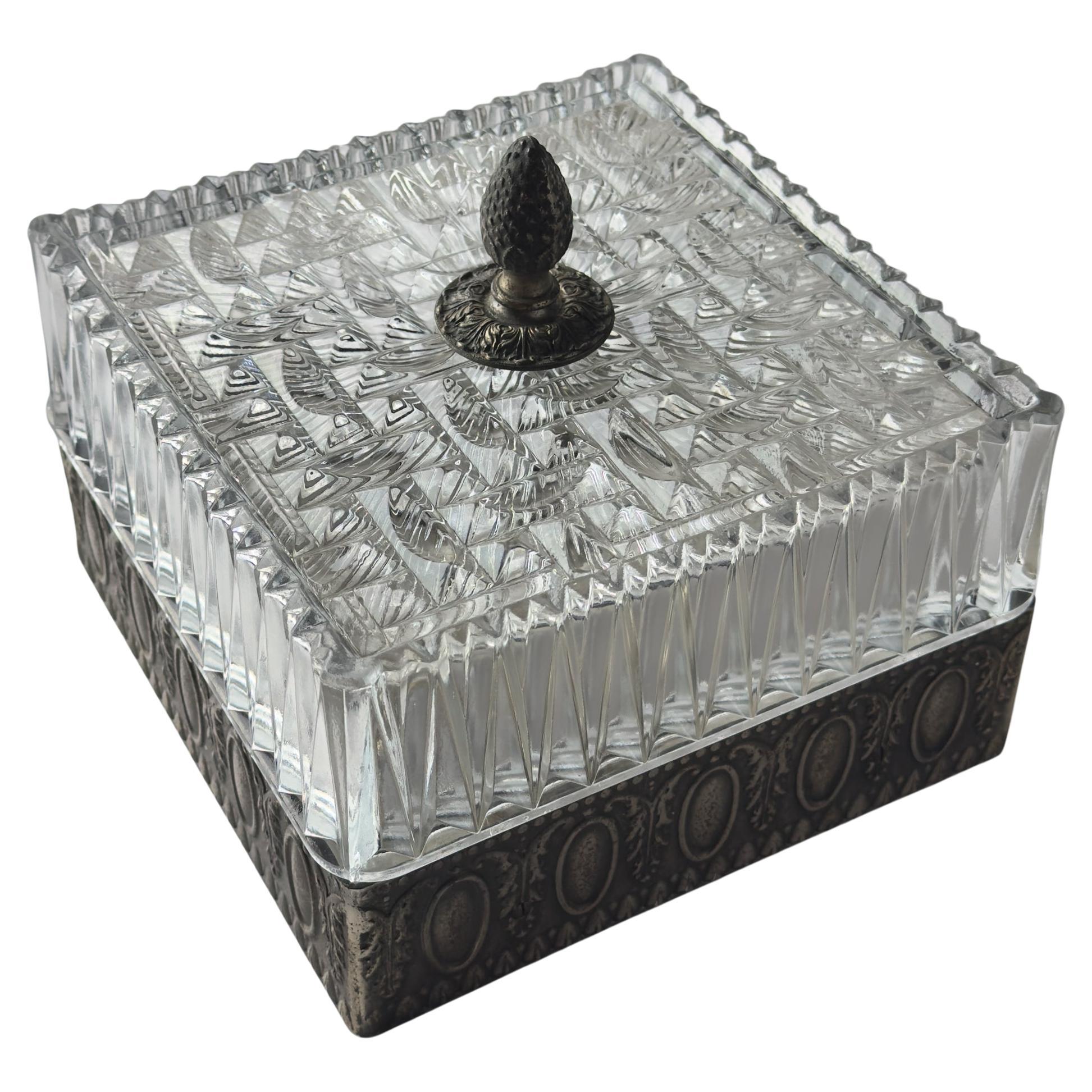 Lámpara de techo vintage de cristal, Italia Años 60 en venta